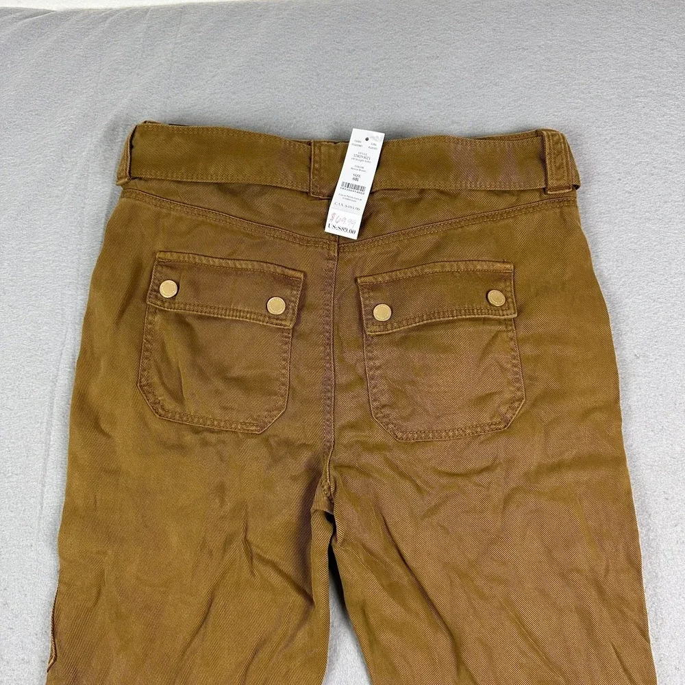 White House Black Market Brown tracksuit Jacket S cargo Pants 0 Stretch Set NEW - Picture 9 of 16